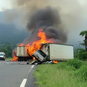 incêndio rodovia Anchieta