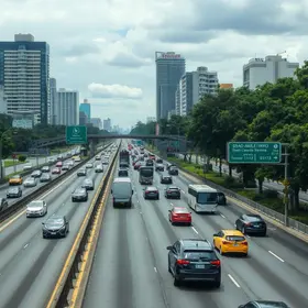 movimento das rodovias