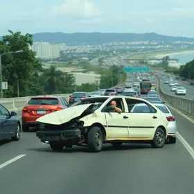 veículo quebrado