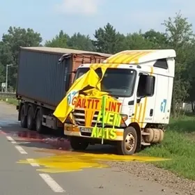 caminhão carregado com tintas
