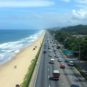interdições no trânsito litoral São Paulo
